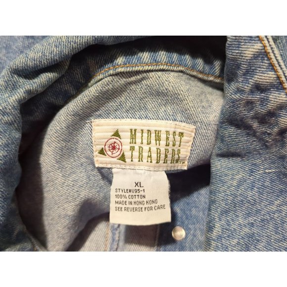 Vintage Midwest Traders mens long sleeve 4 pocket denim jacket sz XL - Picture 6 of 9
